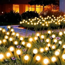 TopZoo Solar Garden Stake Lights Outdoor Waterproof, 8 Pack/2 Modes Swaying Firefly Lights for Garden Decor, Yard, Patio, Pathway, Party, Christmas Decoration, Warm White 64 LED