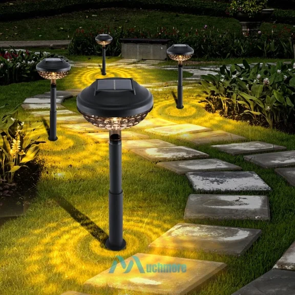 Solar Garden Lights Outdoor Waterproof Landscape Warm Led Lights Pathway Yard