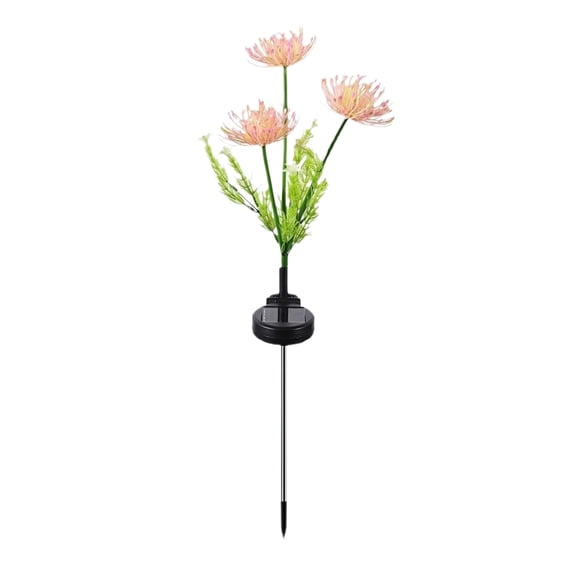 Solar Garden Lights Outdoor Waterproof Pink Artificial Flower Landscape Stake Light for Yard Path Patio Lawn Decor