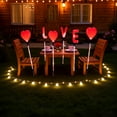 thumbnail image 1 of Solar Garden Lights - Set of 6 LED Ground Socket Lights（ 2 Heart,4 Letters）, 19in Auto-On Valentine's Day Outdoor Decor, IP55 Waterproof, 1 of 9