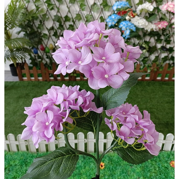 Solar Garden Lights,Solar Lights Outdoor,Decorative Solar Hydrangea Lights,Waterproof LED Flowers Stake Lights,Hydrangea Flower Lights for Garden Pathway Patio Backyard Landscape Decor