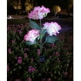 thumbnail image 1 of Solar Garden Lights, Solar Powered Outdoor Decor, 3 Head Hydrangea LED Lantern for Yard Patio Pathway, 1 Pack, 1 of 3