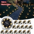thumbnail image 1 of Solar Garden Lights with Stainless Steel 8 LED Design, 16 Pack White Pathway Lights, 1 of 16