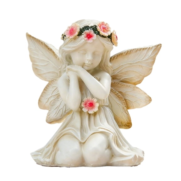 Solar Garden Outdoor Statues Lights,Resin Angel Figurine Light for Patio,Yard,Lawn Ornament, Gifts and Yard Decor