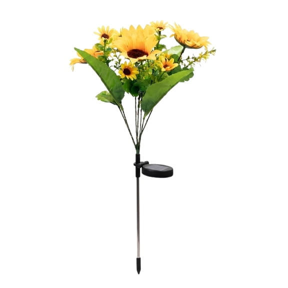 Solar Garden Stake Lights Artificial Sunflowers, Auto Sensor LED Solar Powered Lamp Rustic Yard Patio Outdoor Landscape Decor