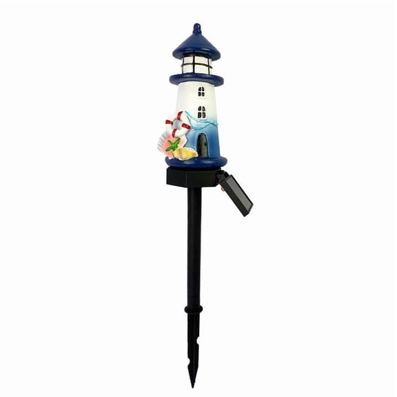 Solar Garden Stake Lights Nautical Themed Resin LED Light Waterproof Outdoor Decorative Lamp For Patio Yard