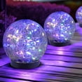 thumbnail image 1 of Solar Garden Stake Lights Outdoor Waterproof, Cracked Glass Ball Decorative Ground Lights for Yard Pathway, LED Landscape Lighting for Patio Lawn Garden Decor, 1 Pack, 1 of 10
