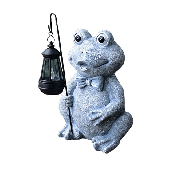 Solar Garden Statues with Lights, Resin Animal Figurines Outdoor Solar Light for Yard Path Patio Lawn Decor, Rabbit Shape Night Light Auto on Dusk To Dawn