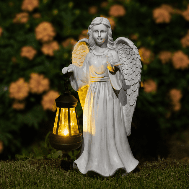 Solar Garden Statues Outdoor Décor,Angel Outdoor Statues with LED ...