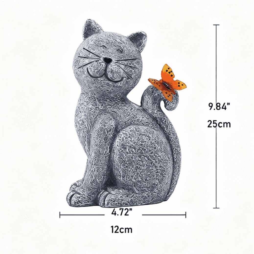 Solar Garden Statues Outdoor Decor, Waterproof for Balcony Patio Porch Lawn Yard Ornament Art - Gift Ideas for Housewarming Gardening Grandma Women