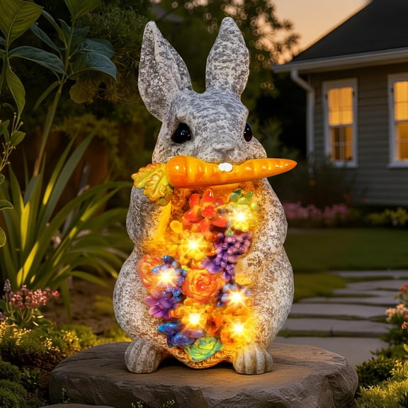 Solar Garden Statues, Outdoor Turtle Decor with Succulent and 8 LED Lights, Resin Outside Yard Figurine Decor for Garden, Yard, Lawn, Balcony, Porch, Gifts for Mom Grandma