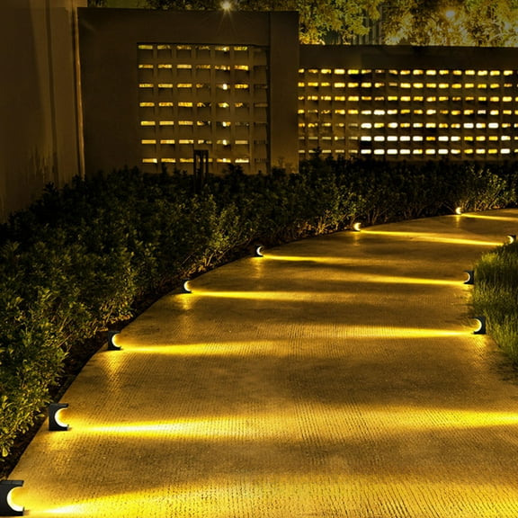 Solar Garden Step Lights,Outdoor Pathway Lights,Patio Stair Light,Solar LED Lamp,Outdoor Decorative Lighting,Yard Step Lights,Walkway Safety Lights,Black Solar Lamp