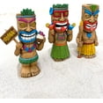 Solar Garden Tiki Statues (Set of 3); SolarPowered Hawaiian Luau Party