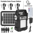 thumbnail image 1 of Solar Generator Portable Power Station with Solar Panel, 8000mAh Battery 3 LED Bulbs Flashlights Fm Radio for Home Outdoors Camping Travel Emergency, 1 of 9