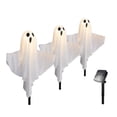 thumbnail image 1 of Solar Ghost Lights with Warm White Glow, 3-Pack, White Fabric, for Outdoor Yard, Halloween Decorations, 1 of 5