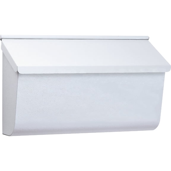 Solar Gibraltar L4009WW0 Extra Large Galvanized Steel Wall Mount Mailbox, White — Home & Garage Storage, Stackable Design