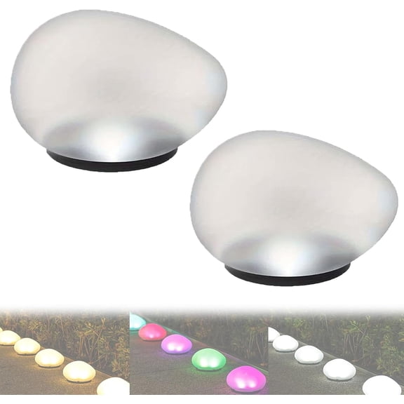 Solar Glass Garden Pebbles, Waterproof Led Pebble Lights Outdoor, Solar Powered Landscape Stone Lighting, For Garden Pathway Walkway Patio Lawn Decor