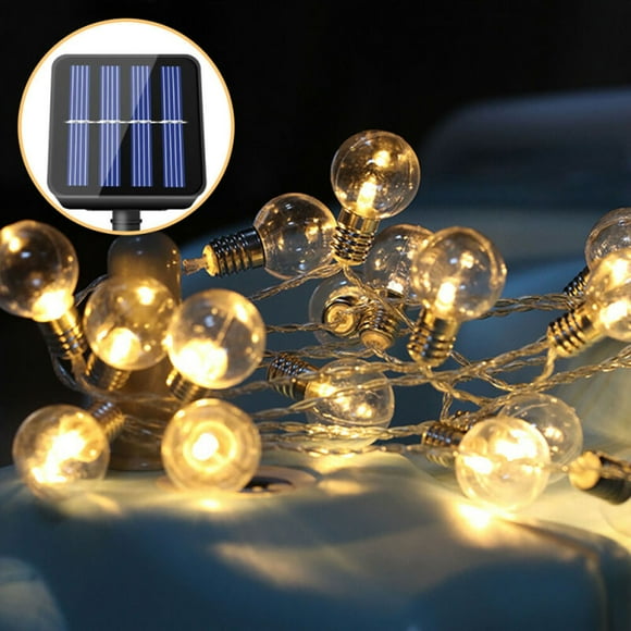 Solar Globe String Lights, 21ft 30 LED Outdoor Waterproof Starry Fairy Lights for Garden, Lawn, Patio, Backyard, Christmas Tree (Warm White)