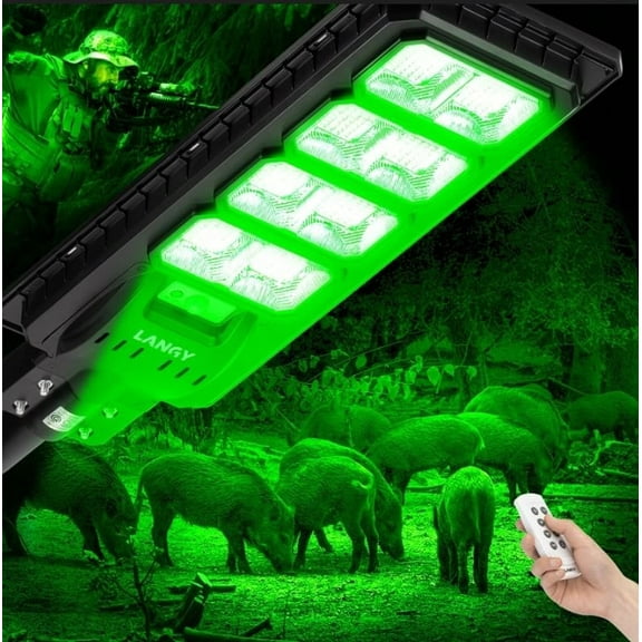 Solar Green Light for Hunting Hogs Deer,Fish light -20,000lumens