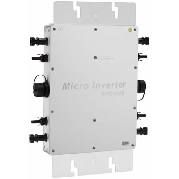 Solar Grid Tie Inverter, 1200W Micro Inverter Power Line Carrier Inverters Pure Sine Wave Inverters with Waterproof IP65 & LCD Display for 30V/36V Solar Panels$$Garden &