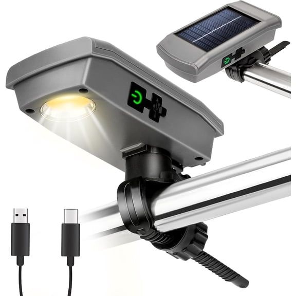 Solar Grill Light for Blackstone Griddle & Weber Grill, USB-C Solar Rechargeable 360 Rotation Automatic On/Off BBQ Light for Blackstone Griddle Accessories,Perfect BBQ Present for Men Women Him Her