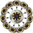 thumbnail image 1 of Solar Ground Lights, 8 LED Disk Lights Waterproof Outdoor Garden Lights, 12 Pack, 1 of 7