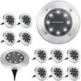 thumbnail image 1 of Solar Ground Lights,8 LED Garden Lights Waterproof Patio Outdoor Light with Light Sensor for Lawn,Pathway,Yard,Driveway,Step and Walkway (12 Pack), 1 of 8