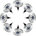 thumbnail image 1 of GLUAAE Solar Ground Lights, 8 LED Inground Solar Lights, Solar Powered Garden Lights for Outdoor Pathway Lawn Yard Patio Walkway Waterproof in-Ground Light- Bright White (8 Pack), 1 of 8