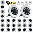 thumbnail image 1 of Solar Ground Lights - 8 LED Solar Garden Lights Outdoor Waterproof Sidewalk Disk Lights Solar Powered Landscape Lighting for Lawn Patio Pathway Yard Deck Walkway Flood Lights (24 Packs White), 1 of 9