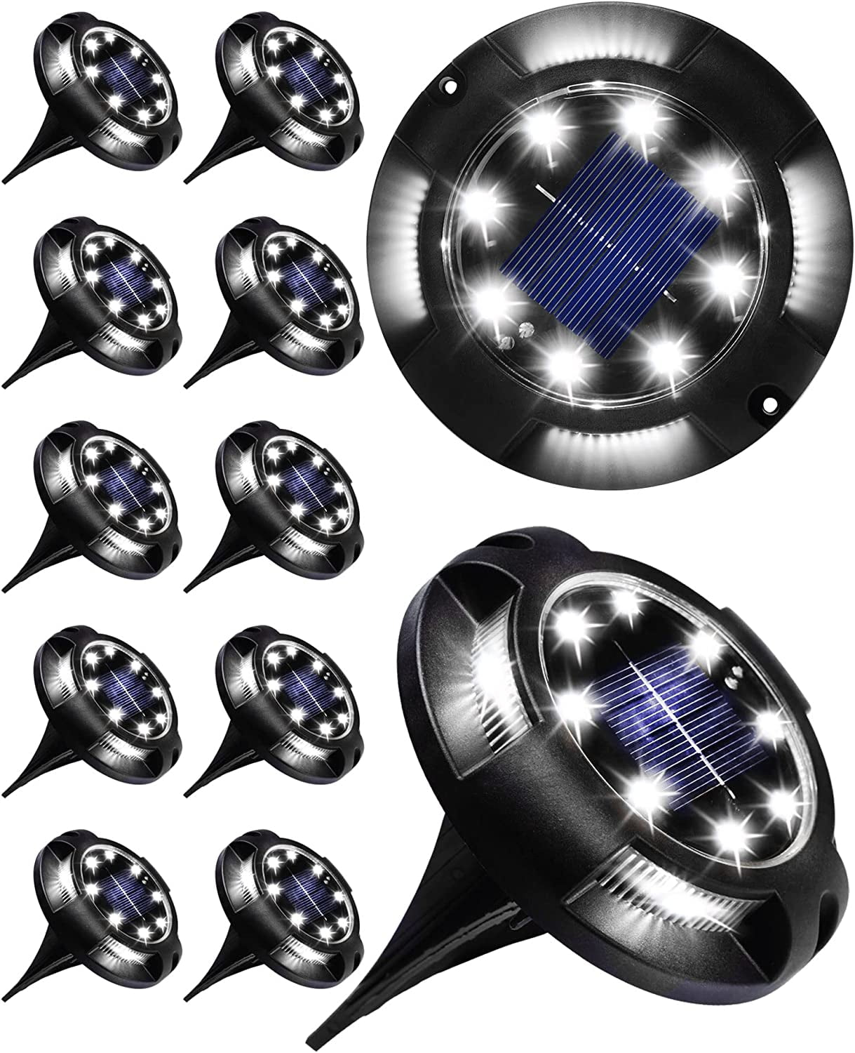4-Pack Solar Ground Lights - IP65 Waterproof, Multi-Color LED, Auto On/Off For Garden, Pathway, Patio & Deck