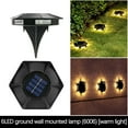 thumbnail image 1 of Solar Ground Lights Outdoor Anti-Rust Disk Lights, 4 pack Warm White - IP68 Waterproof, 6 LED Flat Solar Lights Auto ON/OFF Solar Garden Lights for Walkway Driveway Yard Pathway Landscape Lighting, 1 of 8