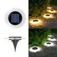 thumbnail image 1 of Solar Ground Lights Outdoor Led Garden Lighting Disk Lamps Solar Powered Weatherproof Landscape Path Lights for Walkway Garden Decor, UKHBMC | Black, 1 of 9