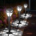 thumbnail image 1 of Solar Ground Lights Outdoor Waterproof | Solar Powered Garden & Patio Lights | White & Warm Light Options | 45cm Black Plastic Stake Light, 1 of 6