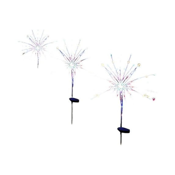 Solar Ground Plug Light For Outdoor Garden Decoration, With Firework And Dandelion Shaped Led Light Decoration Available In 60/90/120/150/200 Leds, Suitable For Courtyard And