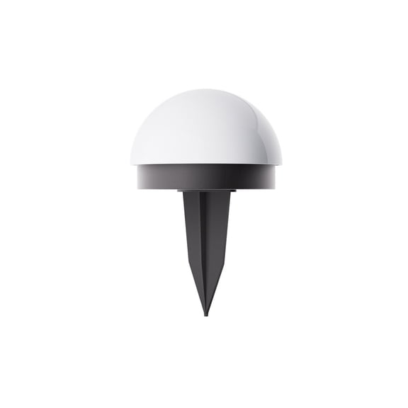 Solar Ground Stake Light, Mini Round Plastic LED Outdoor Lamp for Garden, Walkway, Yard, Style A