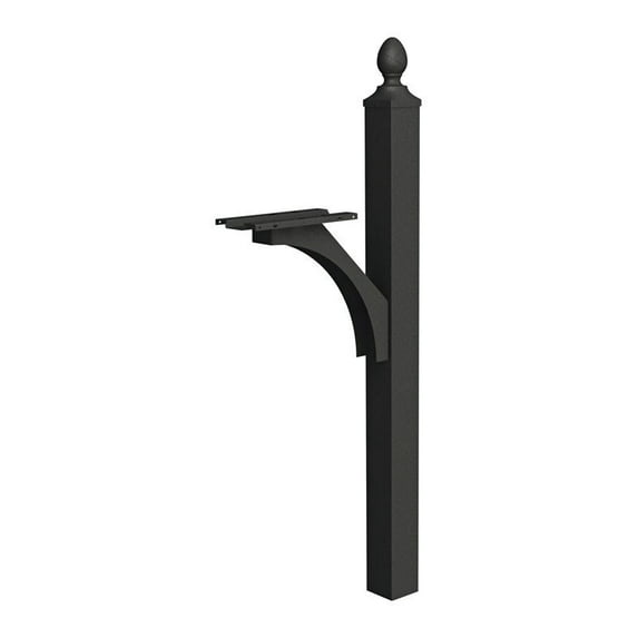 Solar Group AR200B01 Ardmore Decorative Mailbox Post Cover, Black Aluminum & Steel, 4 x 4-In.