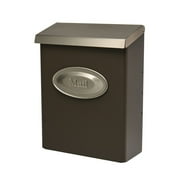 Solar Group DVKPBZ00 Bronze With Nickel Lid Locking Vertical Wall Mount Mailbox - Extra Large