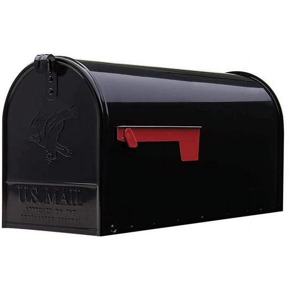 Solar Group E16B Locking Rural 2-Slot Mailbox, Black