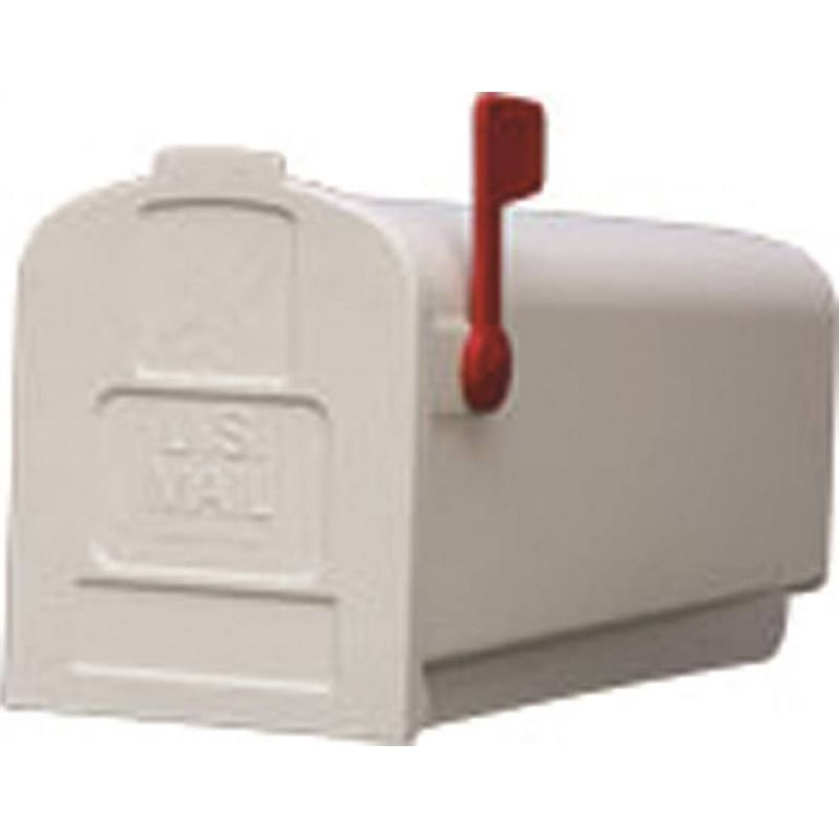 Solar Group Inc PL10W Plastic Rural White Mailbox with Medium