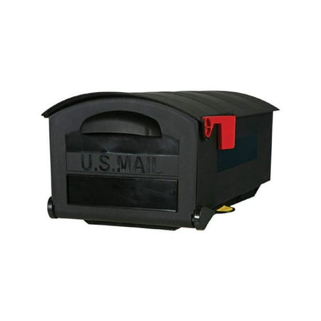 Solar Group Large, Polymer, Post-Mount Mailbox, Black, MB515B01
