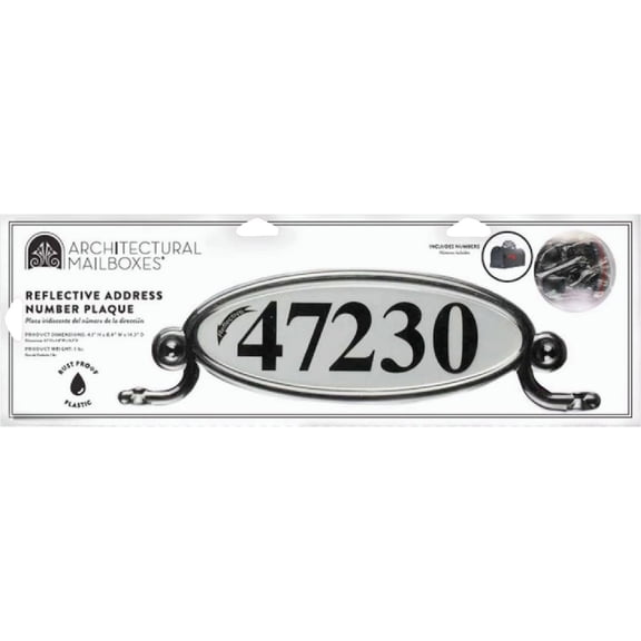 Solar Group Decorative Address Plaque MBPLAQ0B Oval - Multicolor  Residential Use, Standard Application