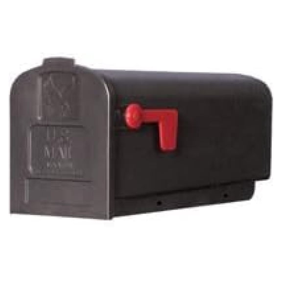 Solar Group PL10B Plastic Rural Black Mailbox