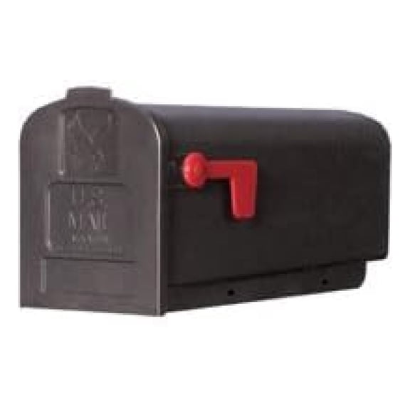 Solar Group PL10B Plastic Rural Black Mailbox
