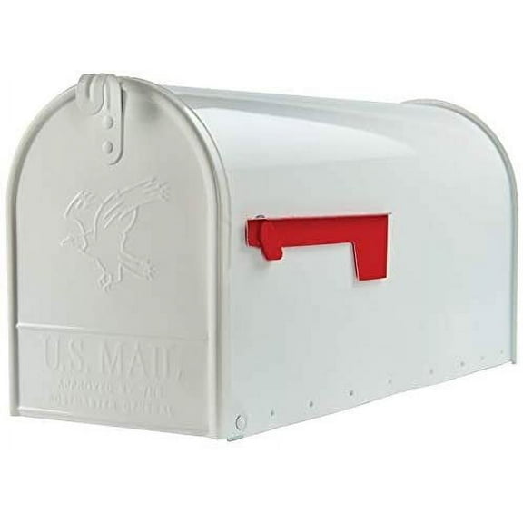 Solar Group Premium Steel Rural Mailbox, Large, White, Rust Resistant