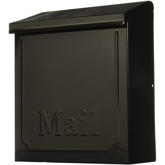 Solar Group Wall Mount Mailbox Black - Key Lock - 1 Compartment, Black