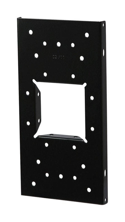 Black Heavy-Duty Galvanized Steel Post-Mount Mailbox Bracket