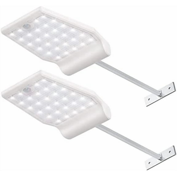 Solar Gutter Lights Outdoor Waterproof, 29 LED Motion Sensor Lighting with 4 Modes, Mounting Pole for Security Wall Fence Yard Barn Porch Garage, Pack of 2$$Tools & Hardware Other