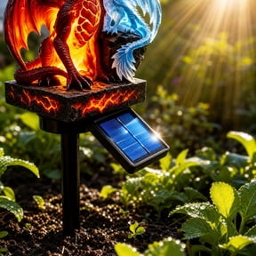 Solar Halloween Garden Stake Light Fire Ice Statue Waterproof Outdoor Lamp Gothic Medieval Yard Decor With Auto Charging LED Glow For Pathway Garden Patio