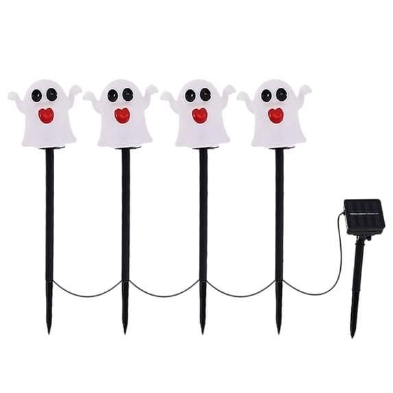 Solar Halloween Ghost Ground Stake Light, Waterproof Outdoor LED Decor Lamp For Yard Lawn Garden Pathway