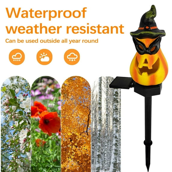 Solar Halloween Lantern, Resin Garden Decoration, Outdoor Spooky Pathway Insertion, Cemetery Graveyard Decor, Party Yard Accessory